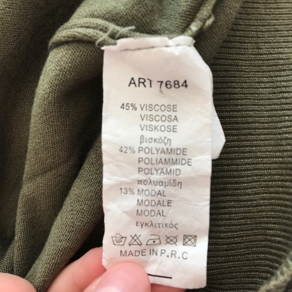 Khaki Green Long Sleeve Sweatshirt - Picture 8 of 11